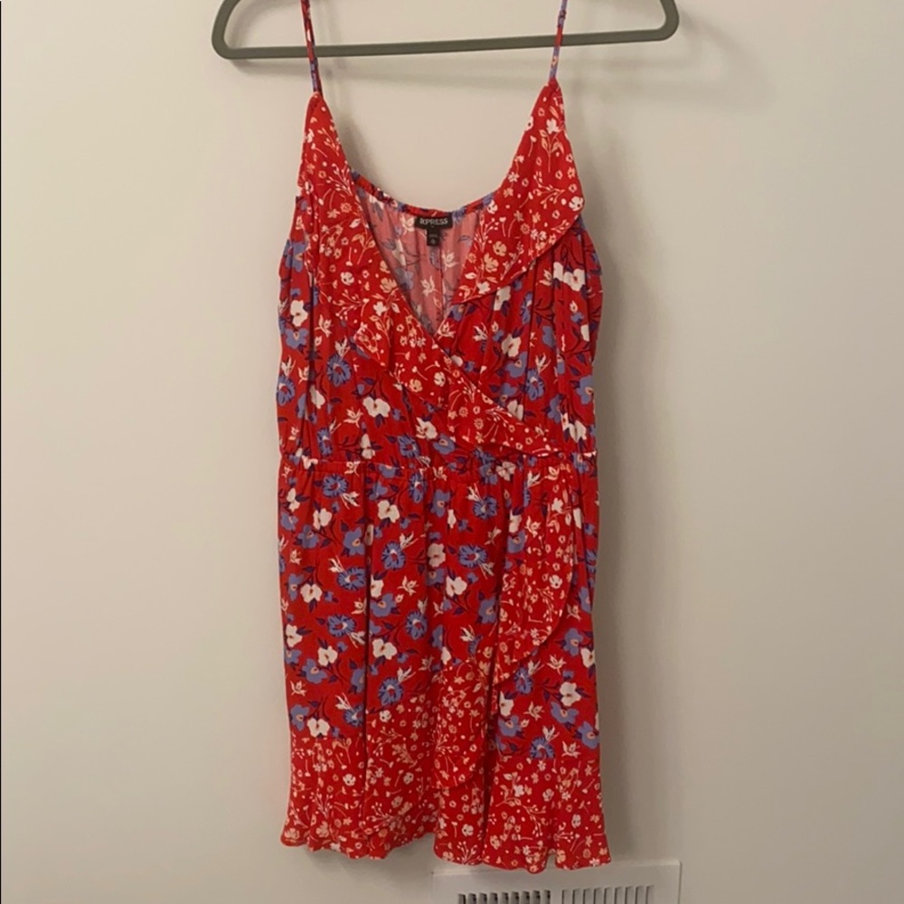 Express Red Floral Sundress